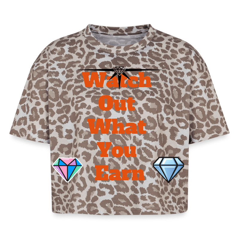 T-shirt bio femme imprimé léopard – Lust Talib Collection ´We Live ‘ - LustTalib