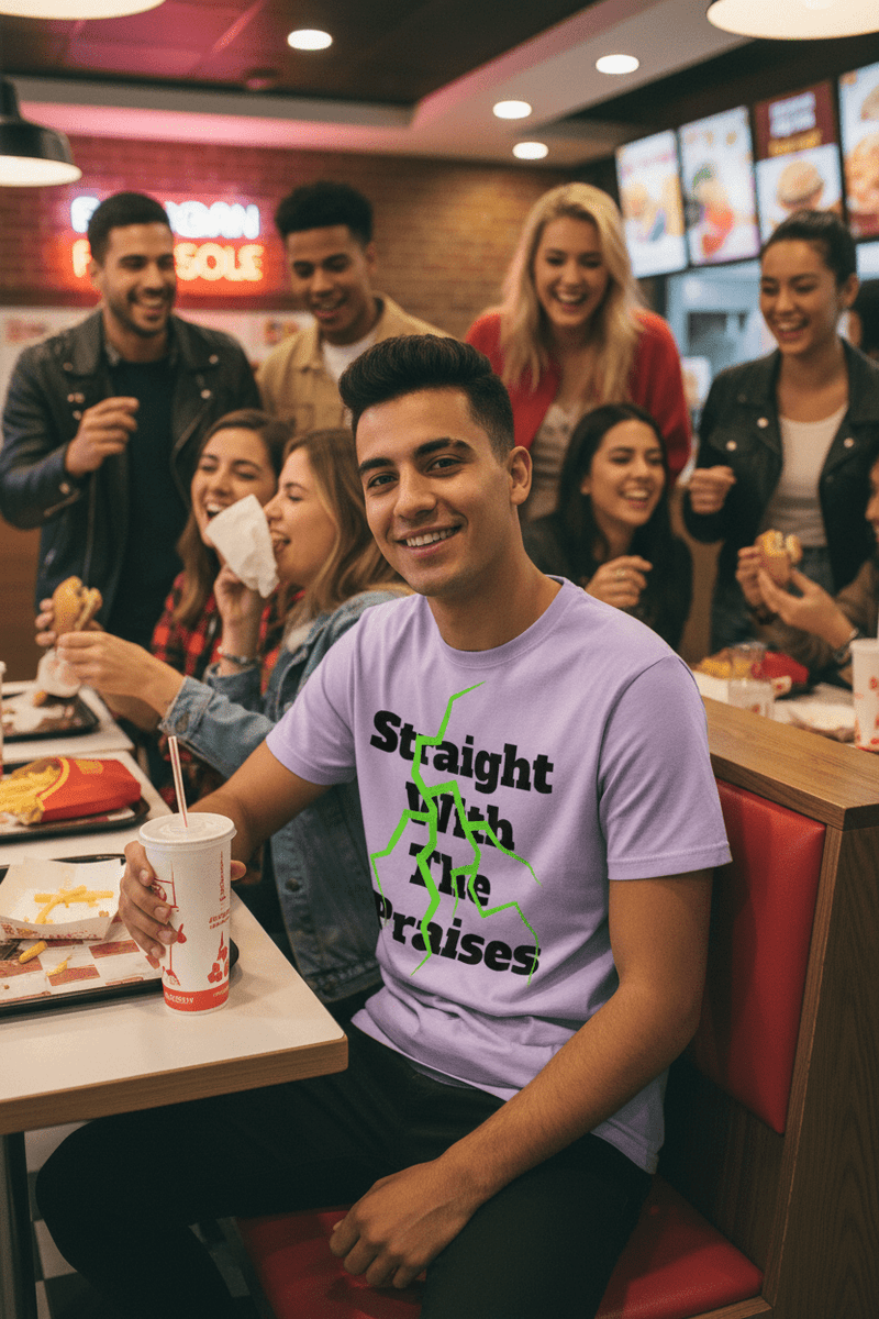 Men’s Premium T-Shirt Lust Talib collection ‘ Straight With The Praises’ - LustTalib