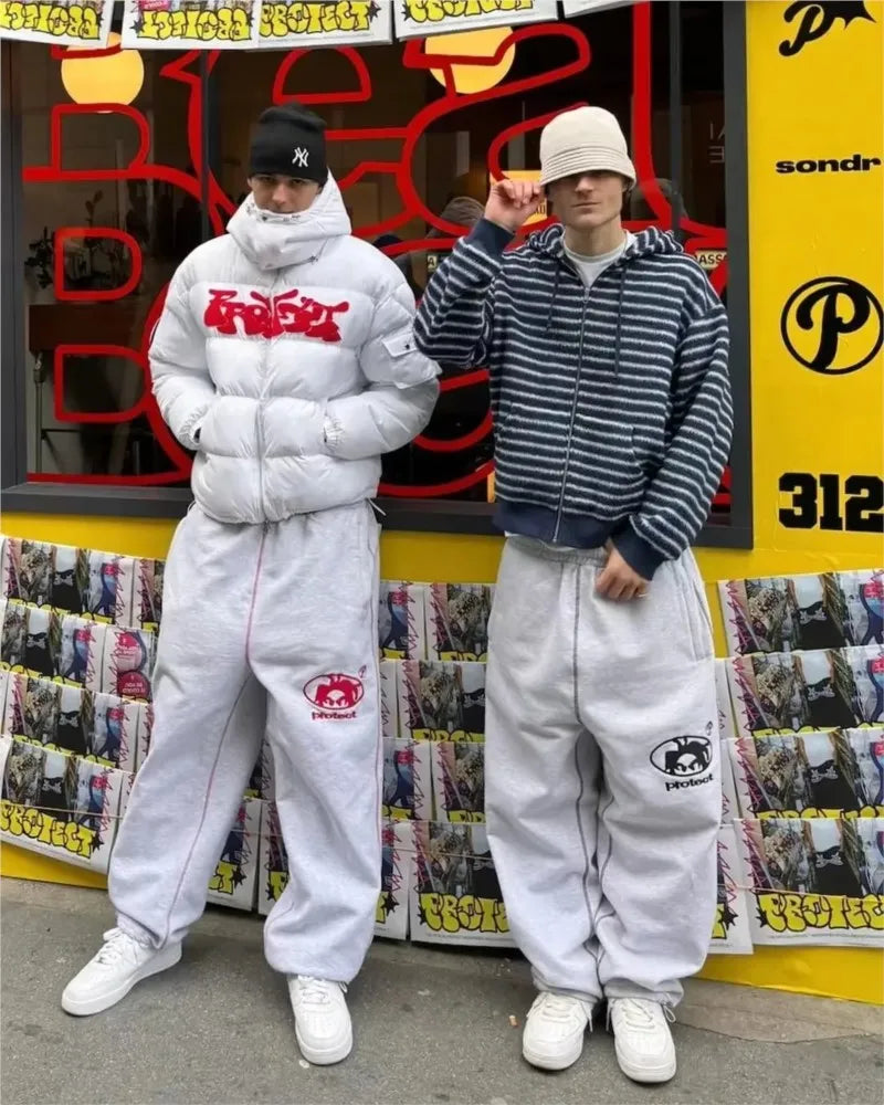 Man Baggy Pants Cargo Streetwear JIGGY Joggers Unisex Retro