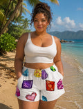 All-Over Print Unisex Athletic Long Shorts ‘Lust Talib ‘