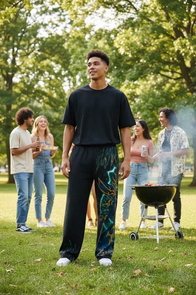 Yu-Gi-Oh Baggy Pants – Wide Leg Y2K Streetwear Joggers for Man and Women - LustTalib