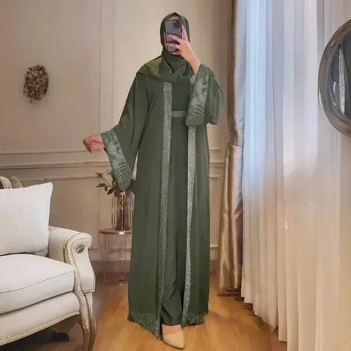 Muslim Modest Jalabiya Dress – Ramadan Kaftan Abaya Morocco Dubai Women