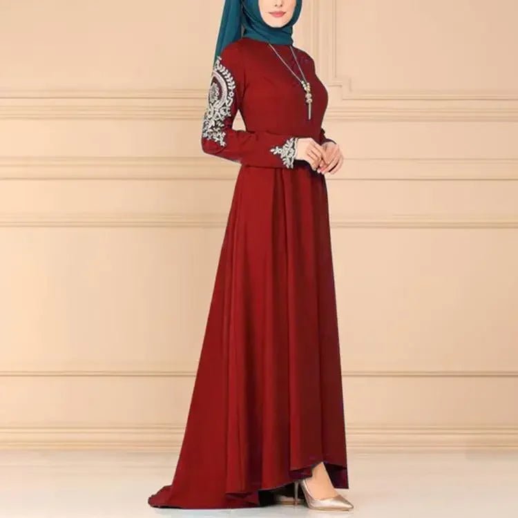 Kaftan Muslim Women Long Dress – Party & Prayer Ramadan Maxi Robe | Eid Mubarak