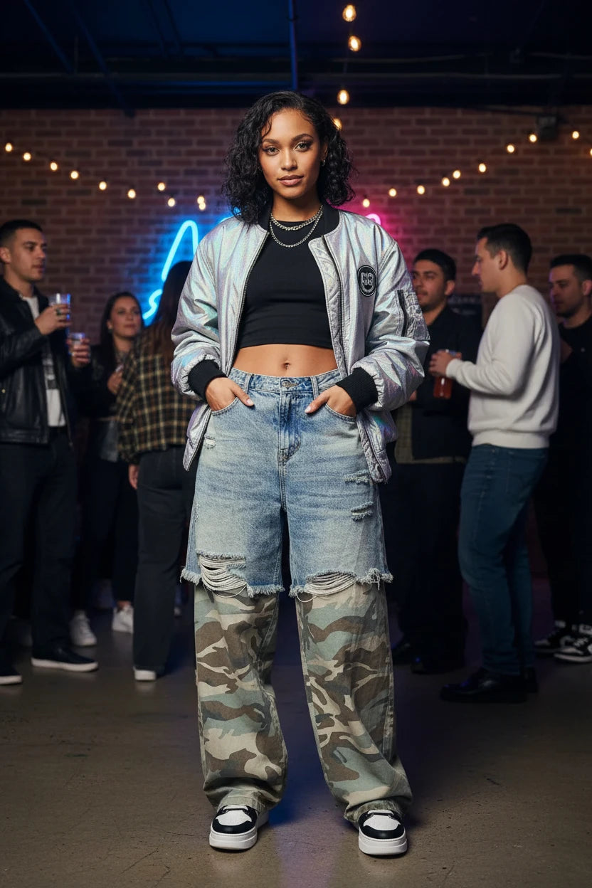 Baggy Jeans For Man and Woman Ripped Denim Jiggy Vintage Brand