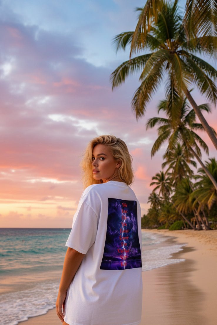 Unisex oversized high neck t-shirt Lust Talib collection “We Live” - LustTalib