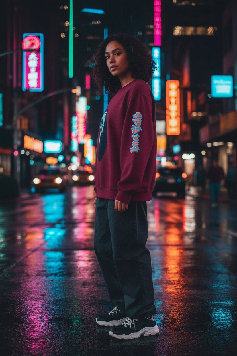 Lust Talib Oversized Collection “ We Live “ heavyweight sweatshirt - LustTalib